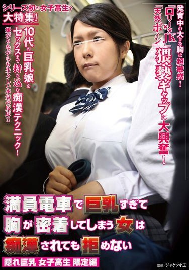 NHDTA-336 Slut can’t help but showing off her tits on a crowded train and gets Molested: Busty Schoolgirl Limited Edition