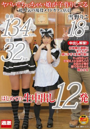 NHDTA-368 Wow! A Little Girl Is Making Babies. A 134cm, 32kg, Extremely Popular Maid Cafe Worker Riko Yukino 18 Years Old. Her First Creampies, 12 Shots